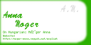 anna moger business card